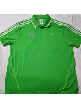 2011 Official Adidas Boston Marathon Polo Shirt Mens Size XL Green 115th BAA EUC